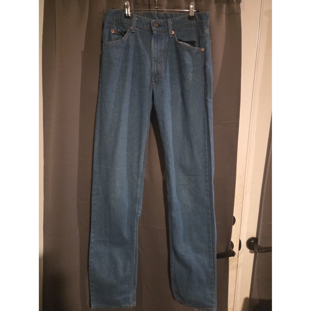 Levi's 505 Orange Tab Jeans 32x26 Straight Leg Vintage Style Classic Fit